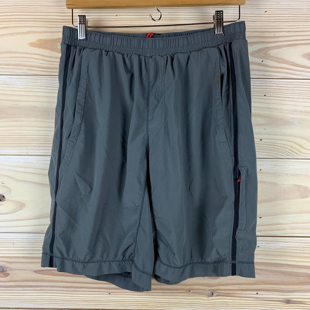 Lululemon Shorts Mens Pace Breaker Zip Side‎ Pocket Gray 9 in Gym Liner Cutout